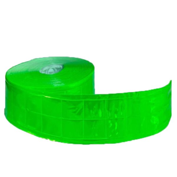 نوار شبرنگ 5 سانتی 50 متری PVC سبز - تصویر 2