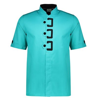 لباس رستورانی مانی رنگ سبز فیروزه ای