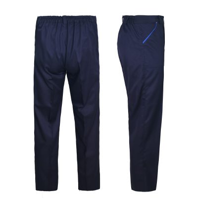 لباس کار اطلس سرمه ای-آبی (برند ست ورک) - تصویر 3