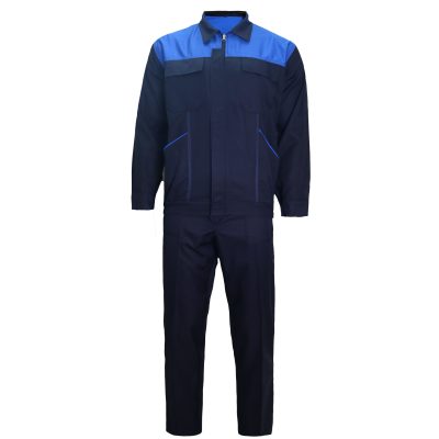 لباس کار اطلس سرمه ای-آبی (برند ست ورک) - تصویر 2