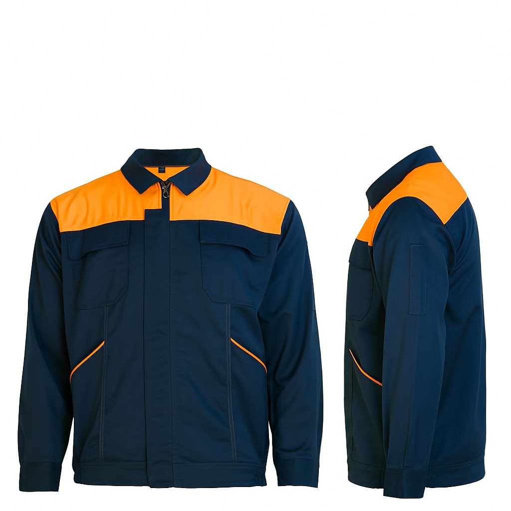 لباس کار اطلس سرمه ای-زرد (برند ست ورک) لباس کار اطلس سرمه ای-زرد (برند ست ورک)