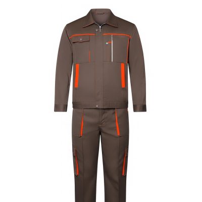 لباس کار شکلاتی-نارنجی یزدان