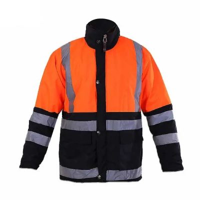 کاپشن عملیات راهداری دورنگ نارنجی مشکی